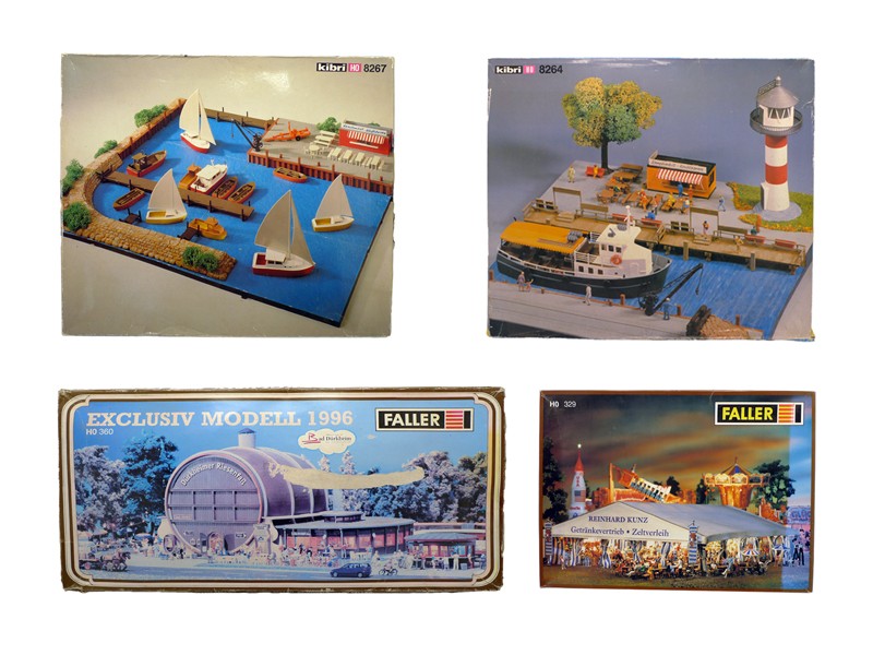 4 retro diorama bouwpaketten
