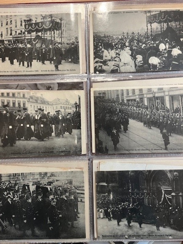 Oude post- en fotokaarten van Belgisch koningshuis