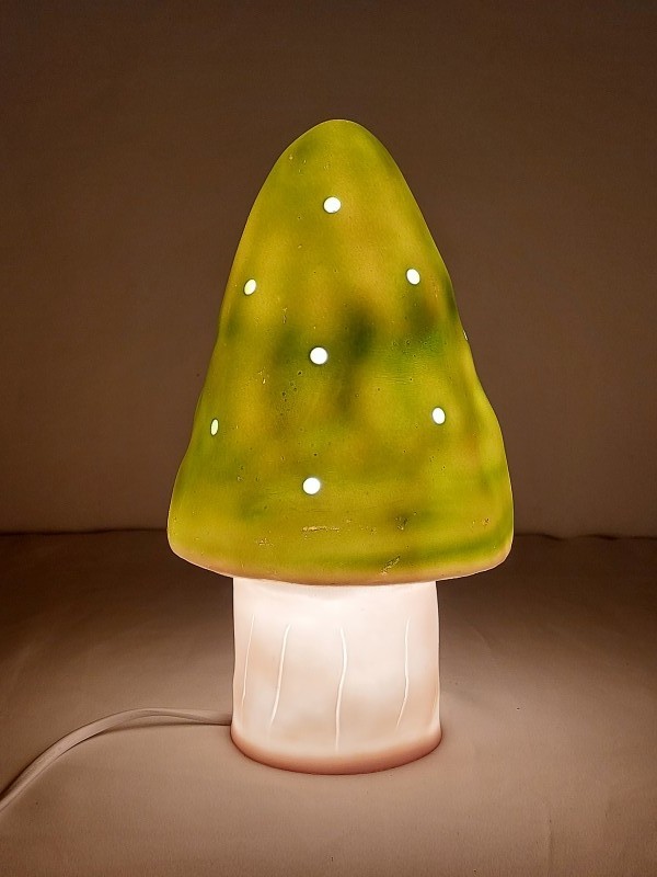 Groene heico paddestoel lamp