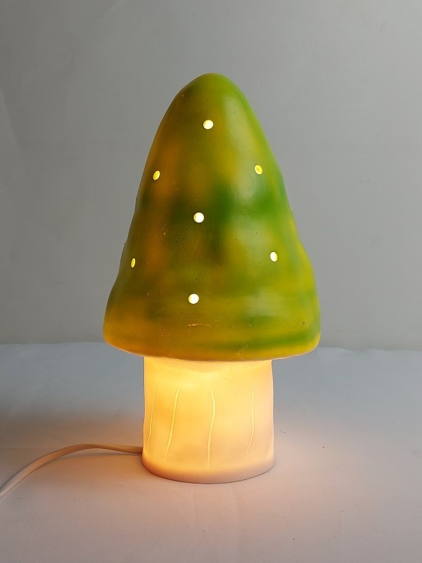 Groene heico paddestoel lamp