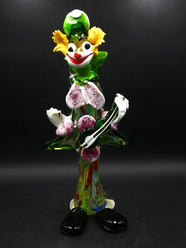 Clown glazen beeldje - Murano Stijl (2)