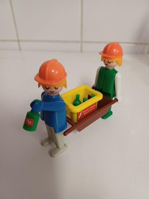 Vintage Playmobil bouwvakkers en steiger