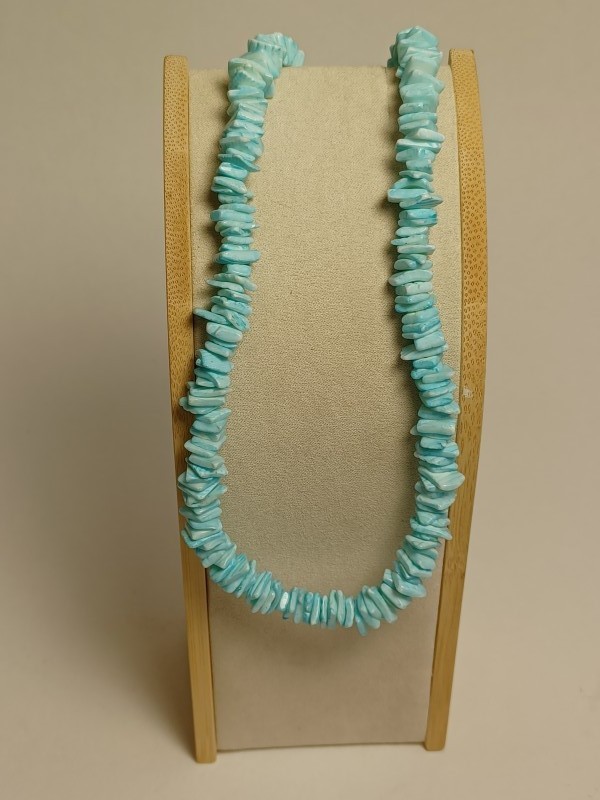 Turquoise blauwe halsketting en armband uit schelpen