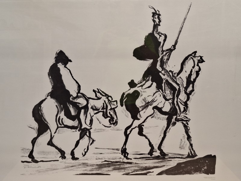 Grote kopie van het werk: Don Quixote - Honoré Daumier