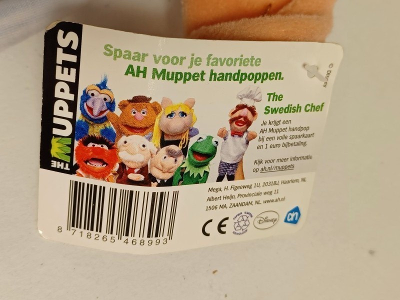 Set van 7 handpoppen: 'The muppetshow'