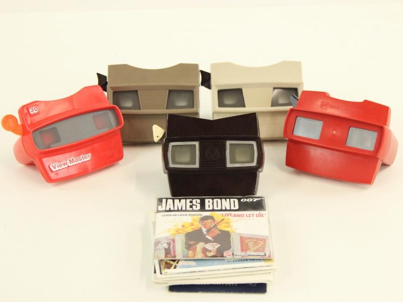 5 View-Master Stereoscope + 23 stereoscope reels