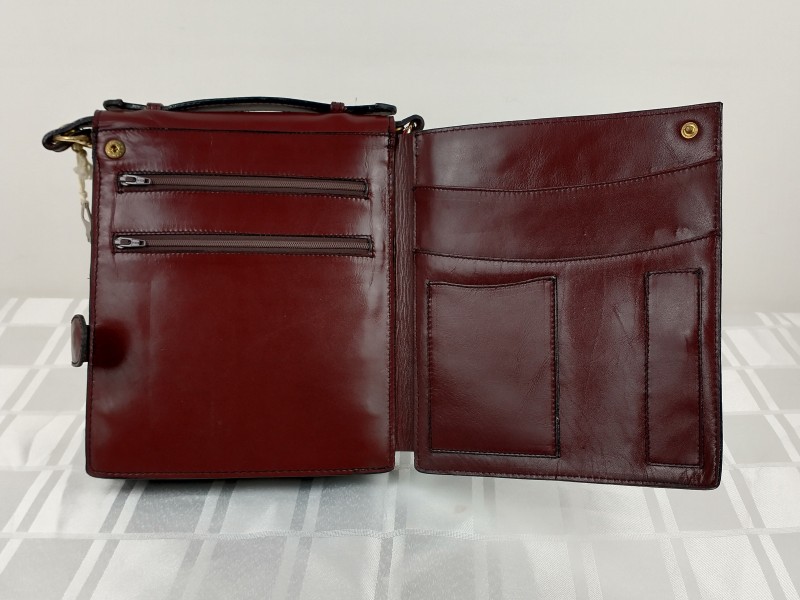 Lederen bordeauxrode 'Cartier' handtas