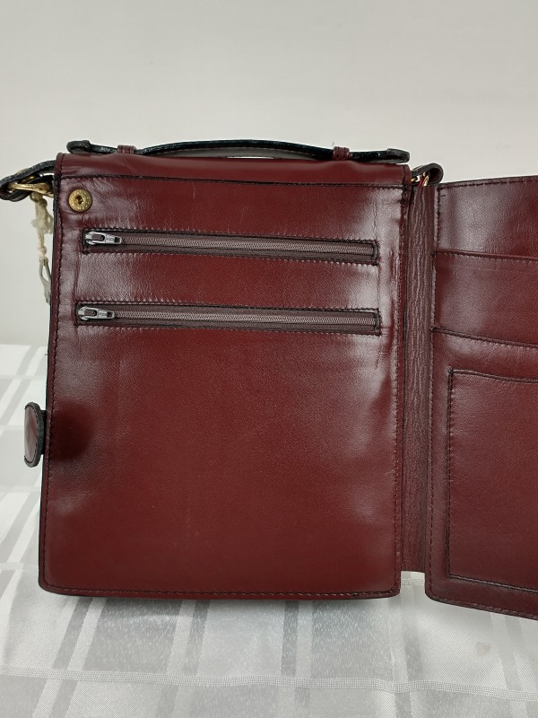 Lederen bordeauxrode 'Cartier' handtas