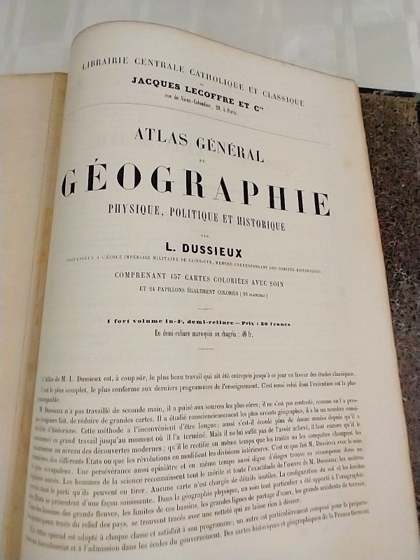 L. Dussieux geografische atlas 1860