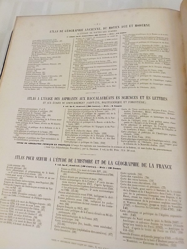 L. Dussieux geografische atlas 1860