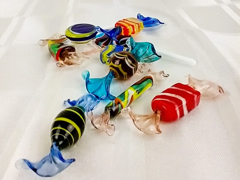 Murano-stijl glazen assortiment snoepjes