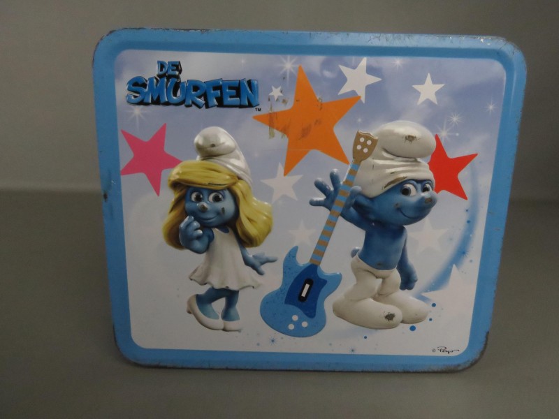 Lot vintage smurfen in koffertje