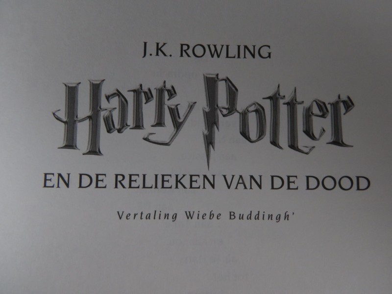 Harry Potter en de relieken van de dood - paperback 1ste druk