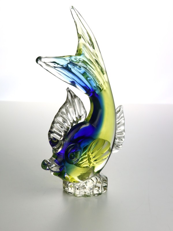 Sculptuur van een vis in Murano glas