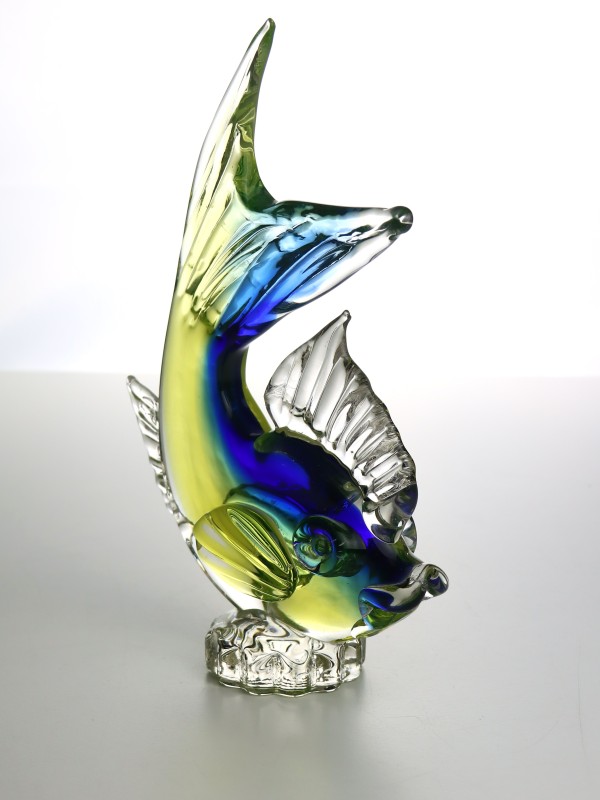 Sculptuur van een vis in Murano glas