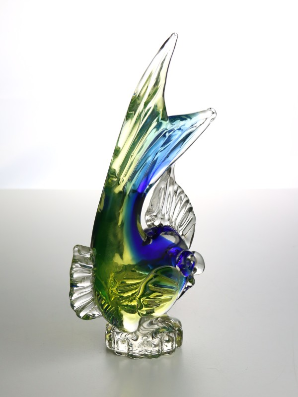 Sculptuur van een vis in Murano glas