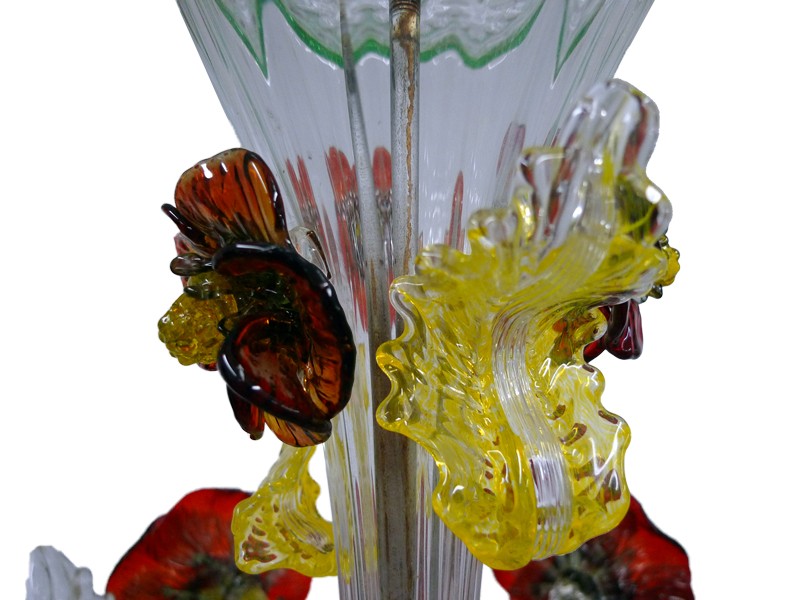 Grote Murano bloemen luchter