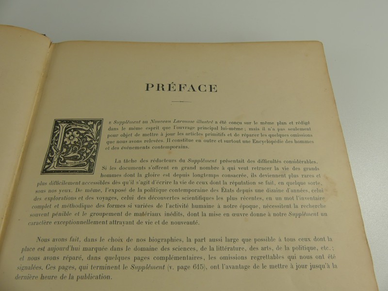 Encyclopedie - Nouveau Larousse illustré ''Supplement''