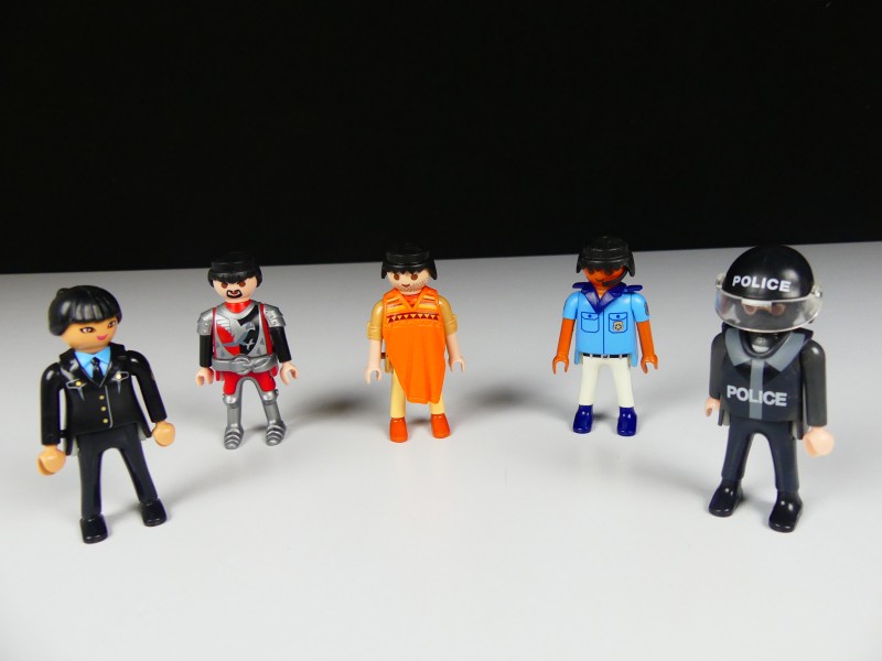 Zak met Playmobil popjes