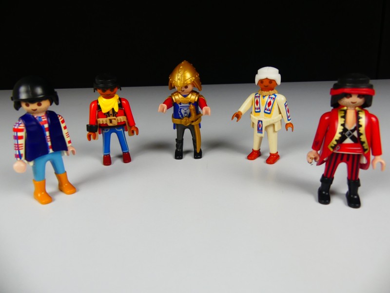 Zak met Playmobil popjes