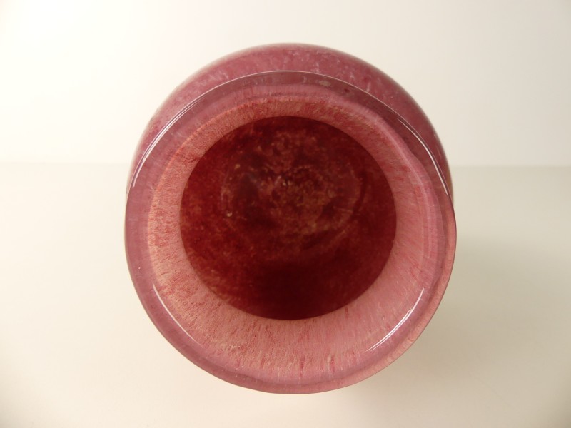 Vintage roze vaas - Fidrio glas