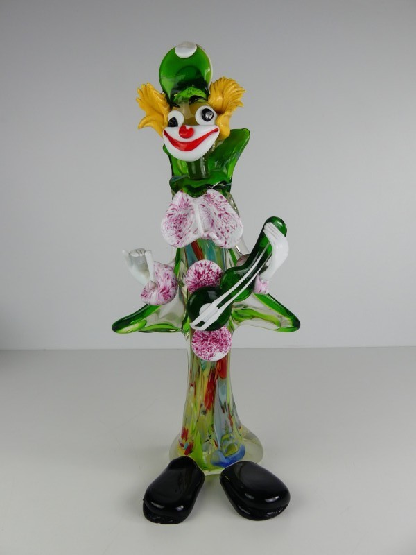 Clown glazen beeldje - Murano Stijl (2)