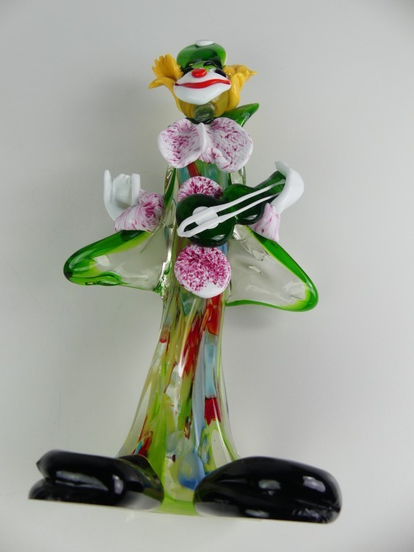 Clown glazen beeldje - Murano Stijl (2)