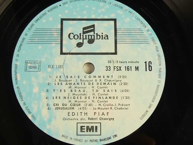 Édith PIAF – Box set met 10 vinylplaten – Parmi nous - compleet met boekje – 1962