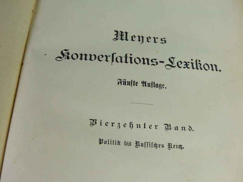 Antiek: Meyers Konversations-Lexikon - Duitse encyclopedie 19e E  (7 delen)