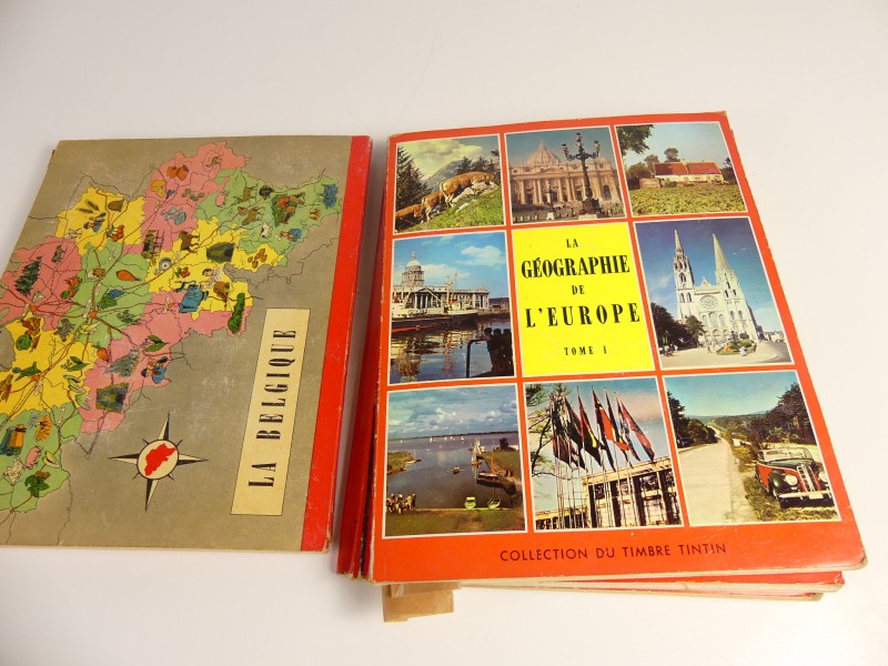 Lot Chromo's albums ''La Geographie de Belgique'' en ''La Geographie- de L'Europe''