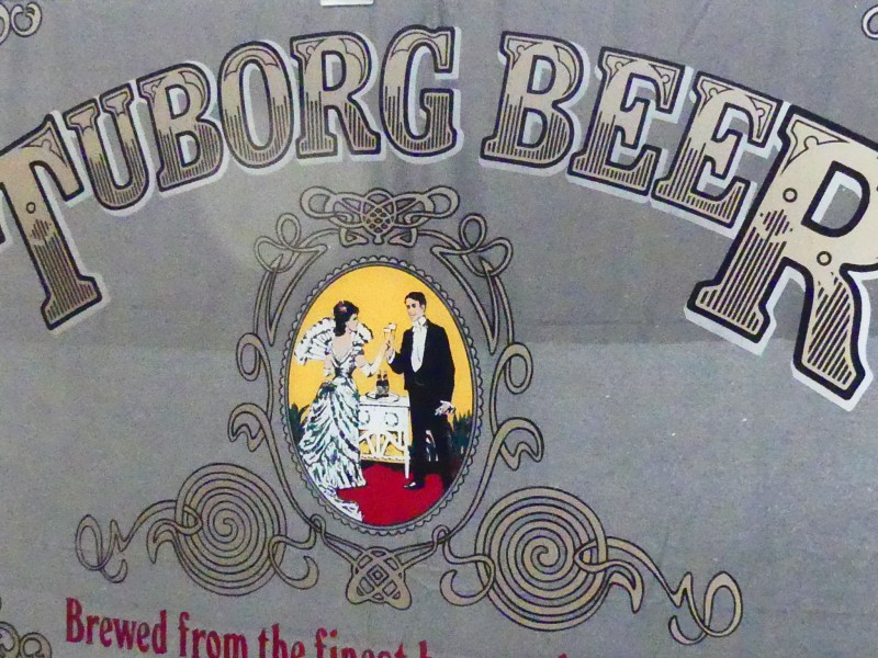 Vintage Reclame spiegels 'BIER merken'