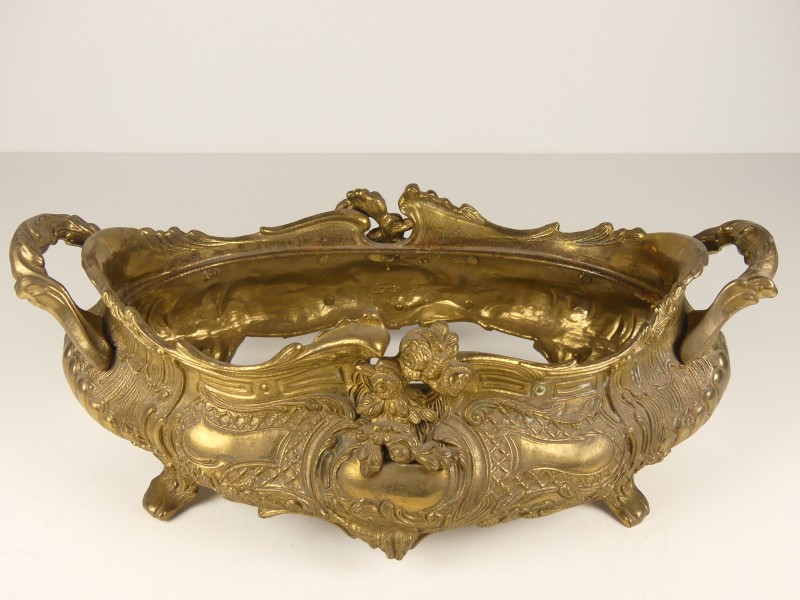 Art Nouveau messing plantenbak