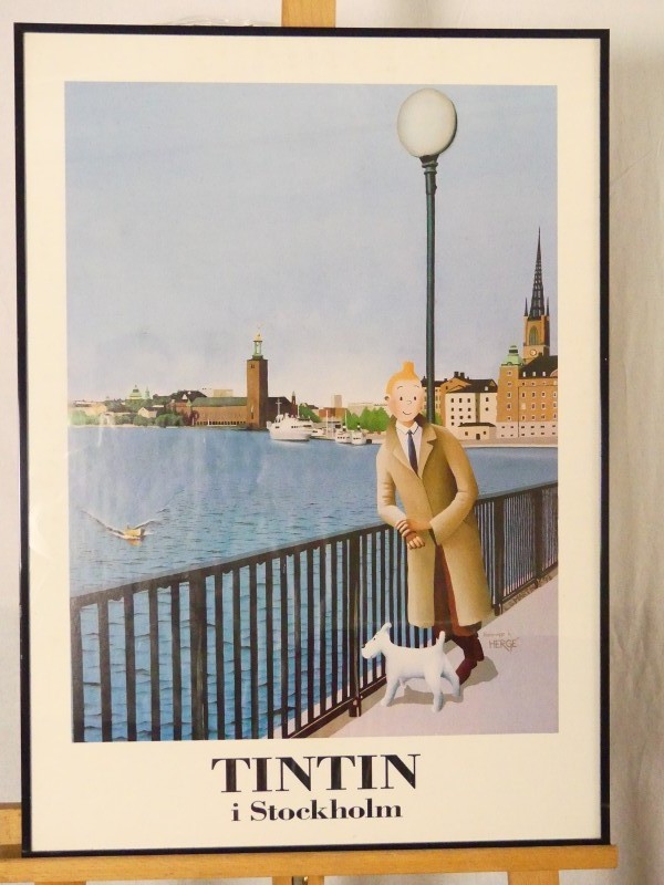 Affiche L.S. Martin - Tintin i Stockholm