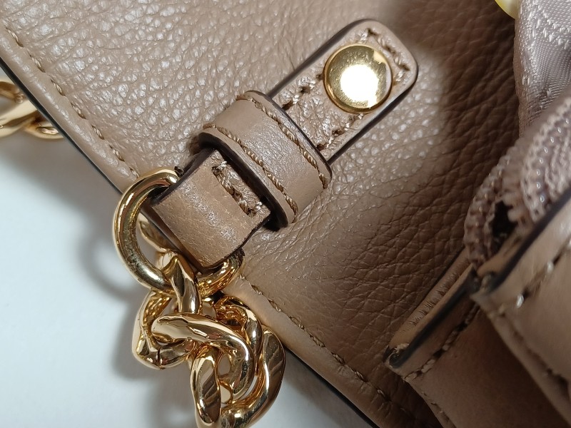 Kleine beige lederen Michael Kors tas