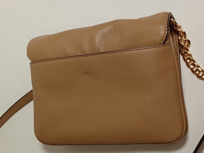 Kleine beige lederen Michael Kors tas