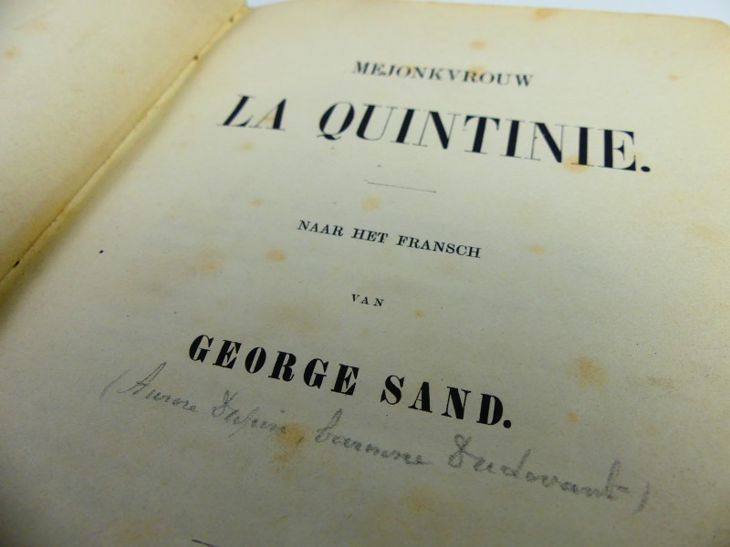 Antiek roman Mejonkvrouw La Quintinie - George Sand