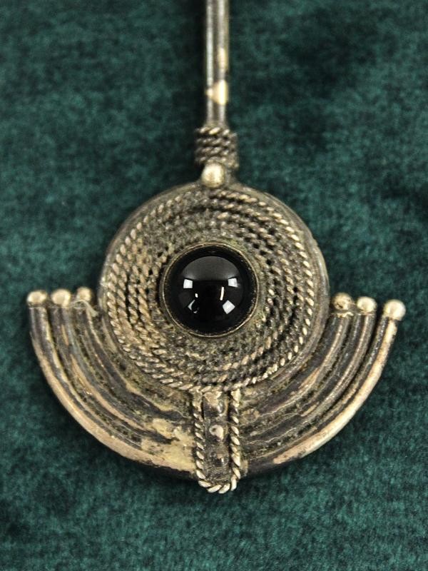 Vintage sterling zilveren oorbellen met zwarte onyx