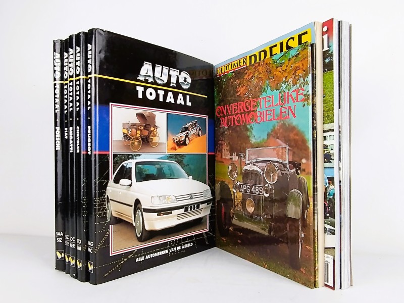 Lot automobilia tijdschriften en boeken