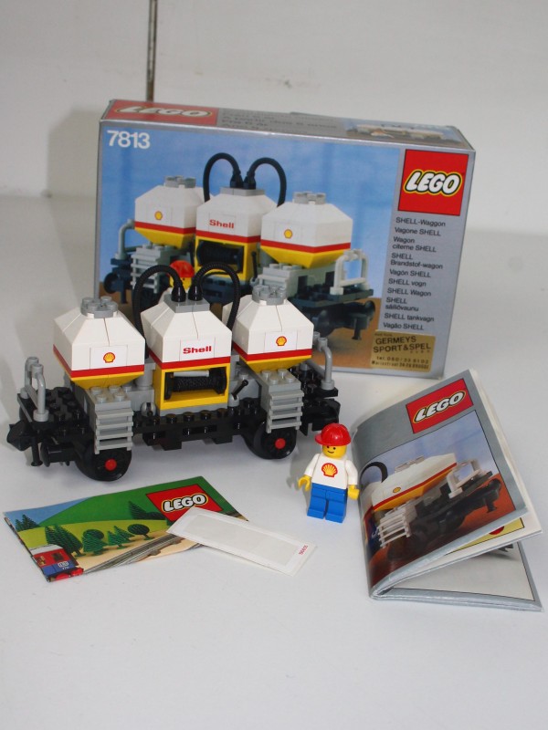 Lego Spoorwegovergang en wagons - Compleet in doos