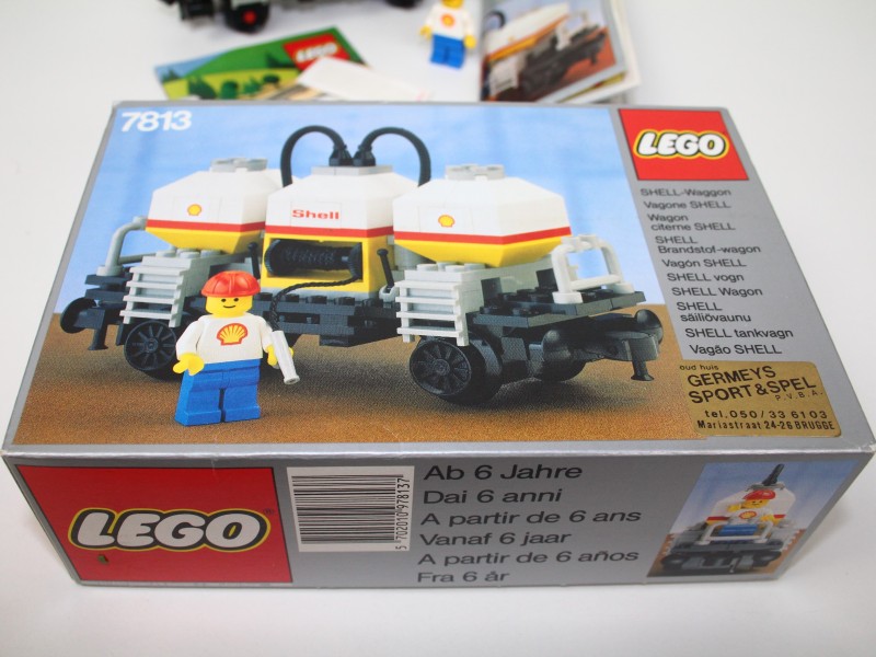 Lego Spoorwegovergang en wagons - Compleet in doos