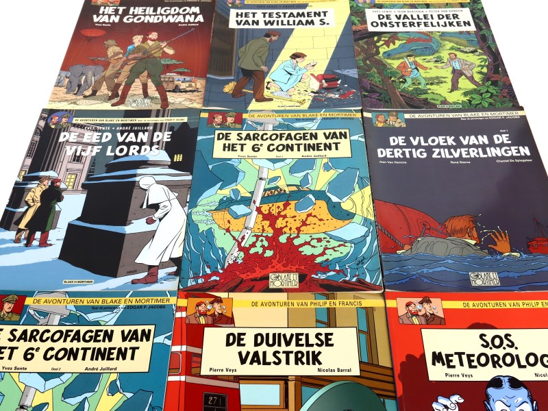 Lot van 9 Blake en Mortimer Stripalbums