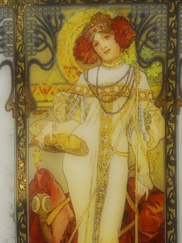 Goebel - theelichthouder met tekeningen van Alphonse Mucha