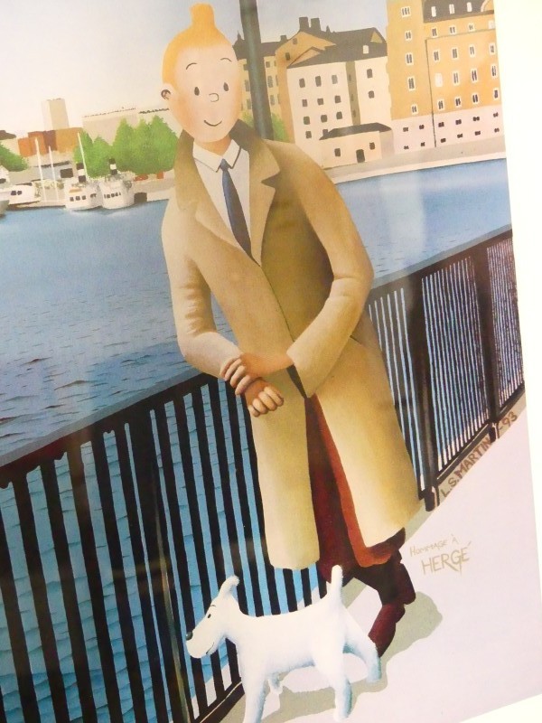 Affiche L.S. Martin - Tintin i Stockholm