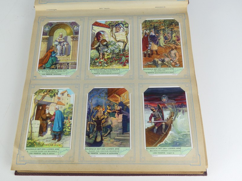 Een vintage lot van 6 ‘Liebig’ chromoalbums met diverse thema's