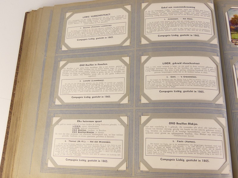 Een vintage lot van 6 ‘Liebig’ chromoalbums met diverse thema's