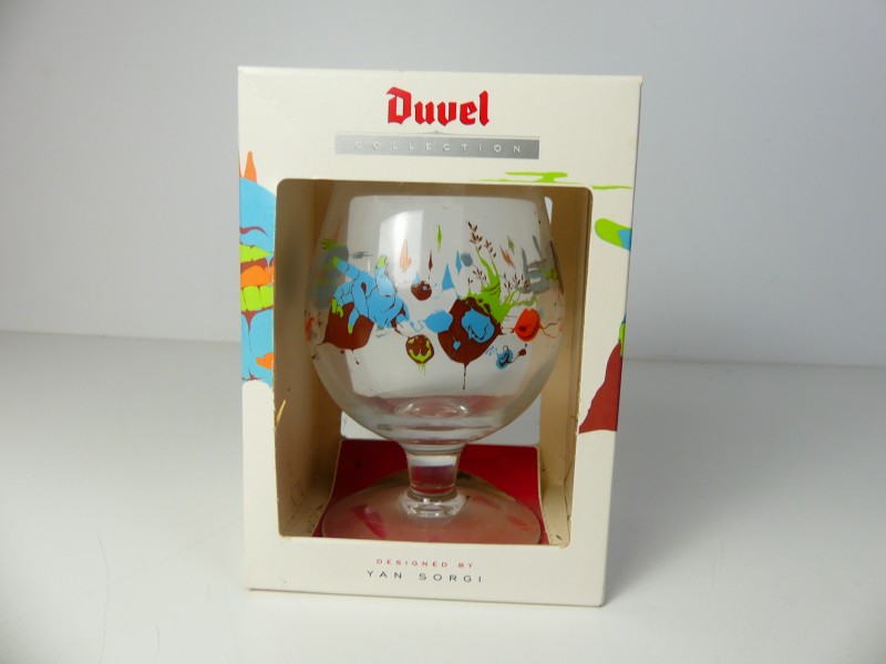 Duivels lot 'Duvel art' glazen + plateau