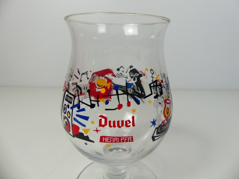 Duivels lot 'Duvel art' glazen + plateau