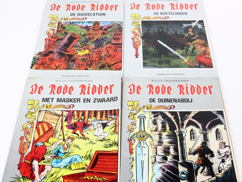 4 stuks "De Rode Ridder" Stripalbums - 1987