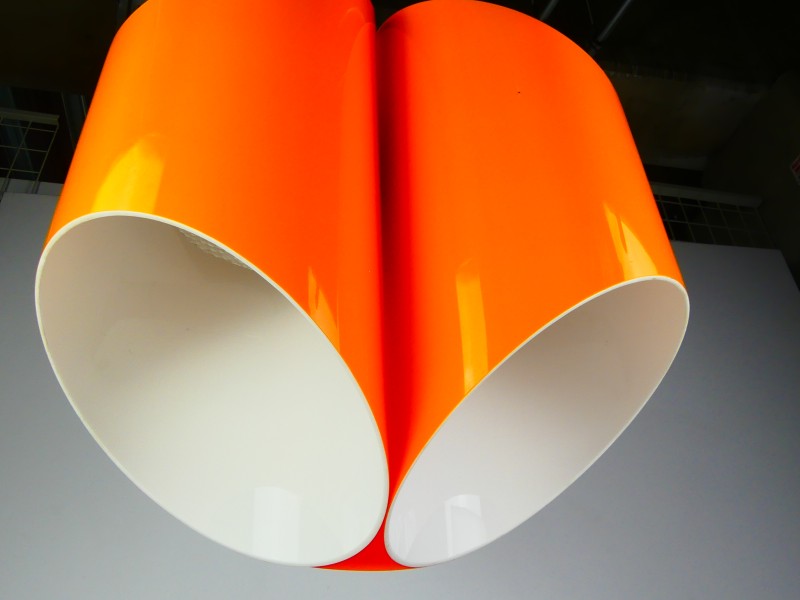 Oranje Retro-stijl Plafondlamp