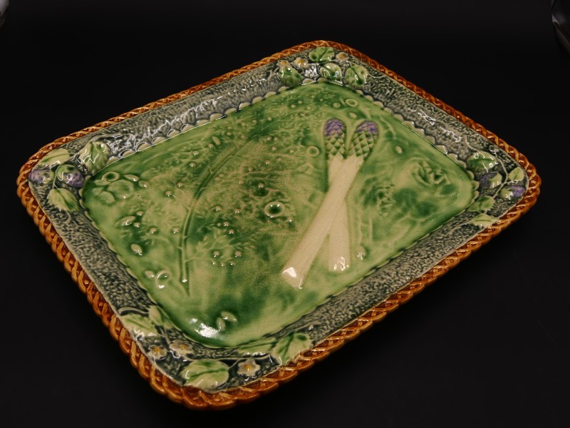 Antieke Servies Onderdelen voor Asperges - Majolica